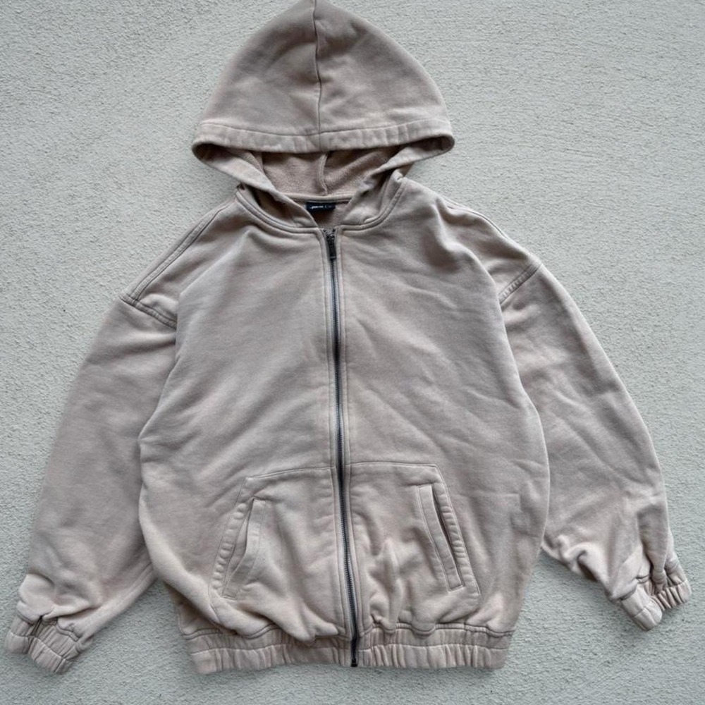 Publish Mens Tan Cream Zip Up Hoodie Sweatshirt Size M